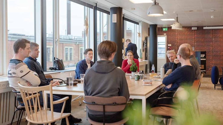 Fælles frokost på 4. sal.